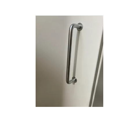 Bøjlegreb, silver, L160mm, m/rosetter, Ø10mm