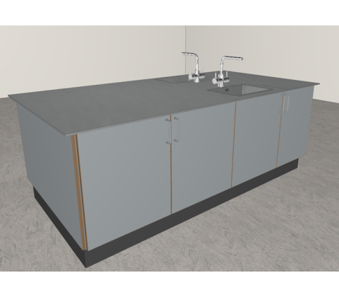 Stålbordplader med vaske - SPAR 50 %