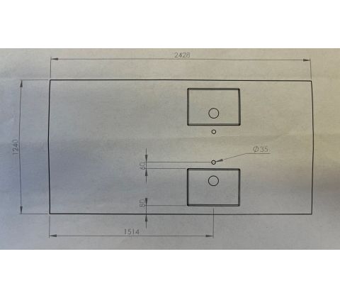 Stålbordplader med vaske - SPAR 50 %