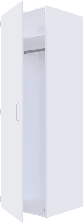 7050 Højskab med 1 låge,  1 bøjlestang og 1 fast hylde 