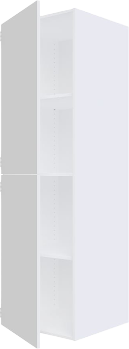 7051 Højskab med dobbelt låger,  1 bøjlestang og 1 fast hylde 