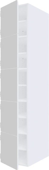 7051 Højskab med dobbelt låger,  1 bøjlestang og 1 fast hylde 